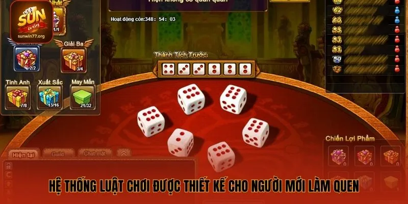 Hệ thống luật chơi được thiết kế cho người mới làm quen